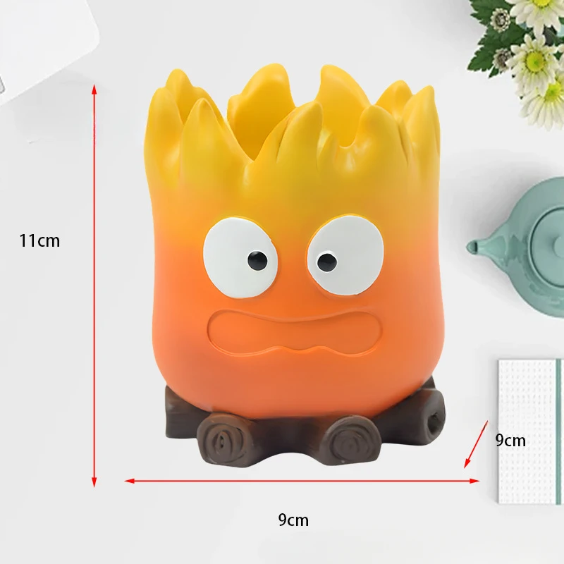 New Calcifer Fire Desktop Decoration Creative Home Living Room Porch Key Storage Tray Cartoon Snack Organizer Table Ornaments