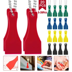 5-20PCS Lottery Ticket Scratcher Tool Plastic Scraper Tool Keychain Scratch off Scraper Lotto Scratcher Label Sticker Remover