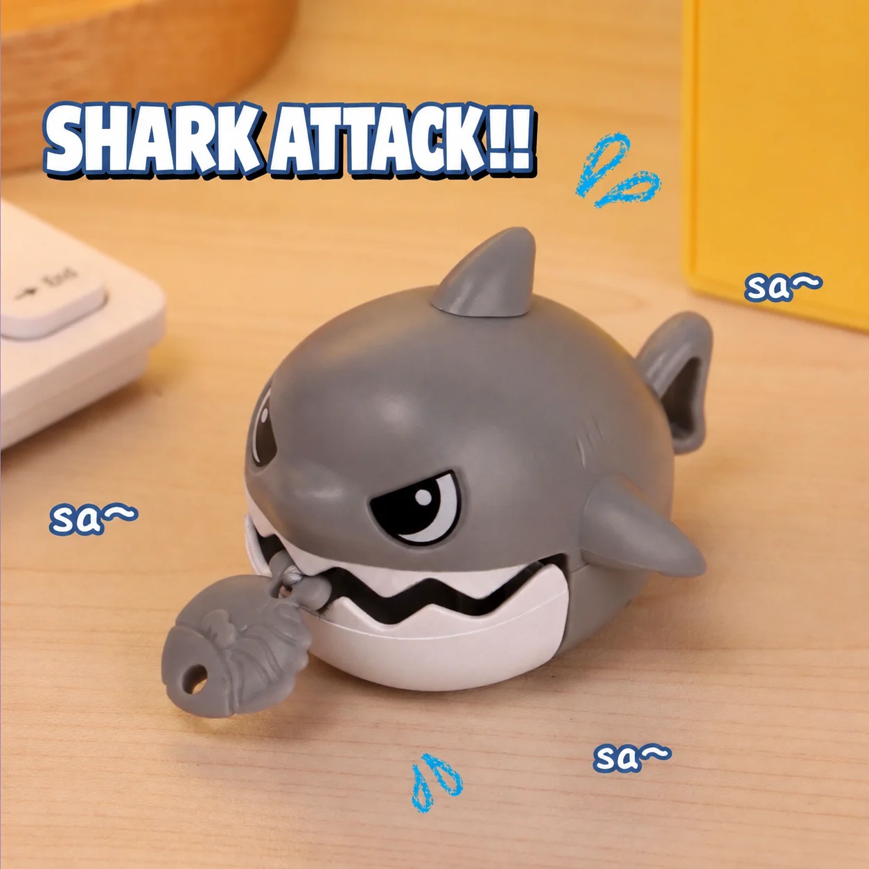 Shark Keychain Abs Pull String Keychain Shark Clip Keychain Interactive For Luggage Backpacks Everyday Carry Items
