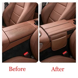 For Mercedes-Benz GLE GLS Car Armrest Box Protective Cover Leather Storage Box Heightening Protective Pad