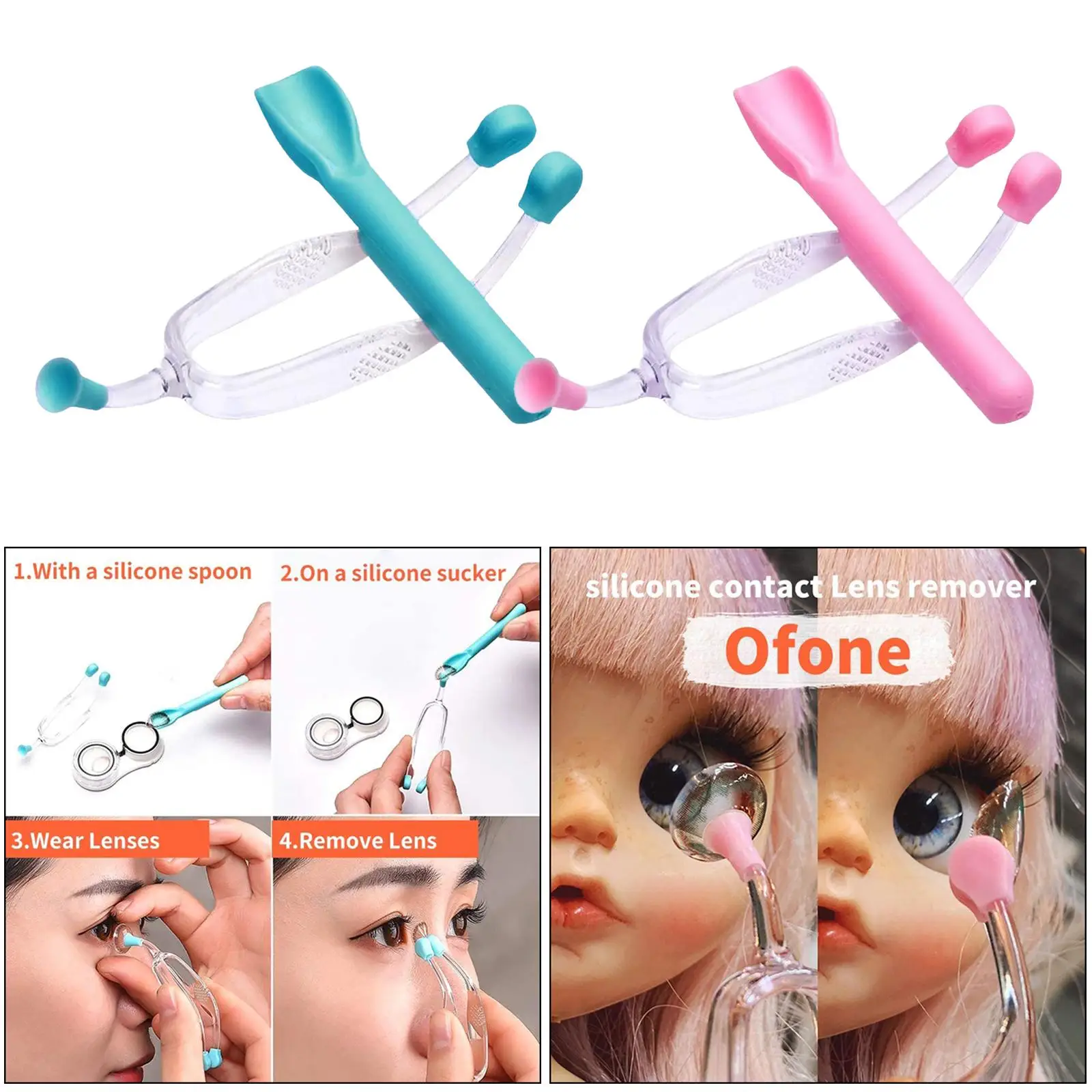 Hard Contact Lens Remover Inserter Suction Cup Extractor with Carrying Case
