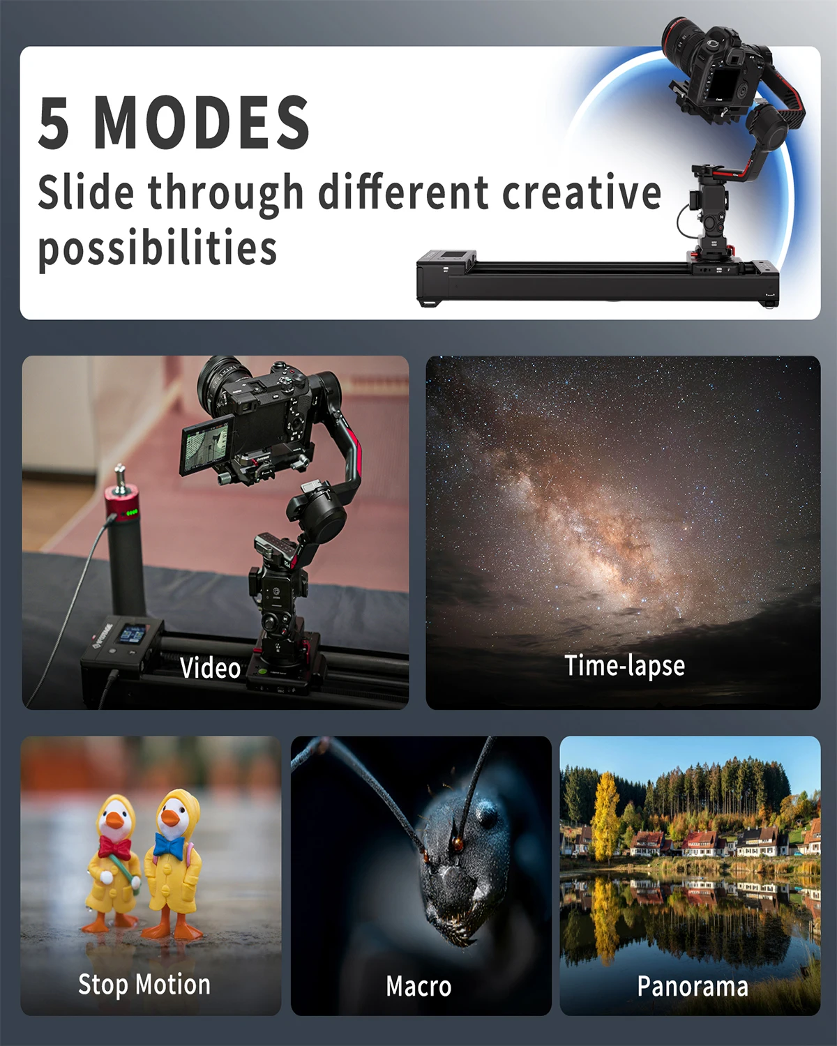 IFOOTAGE Shark Slider Nano II — 660 Mini Motorized Camera Long Version,Aluminum Alloy Dolly Track,Video Stabilizer Rail Panorama - Image 5