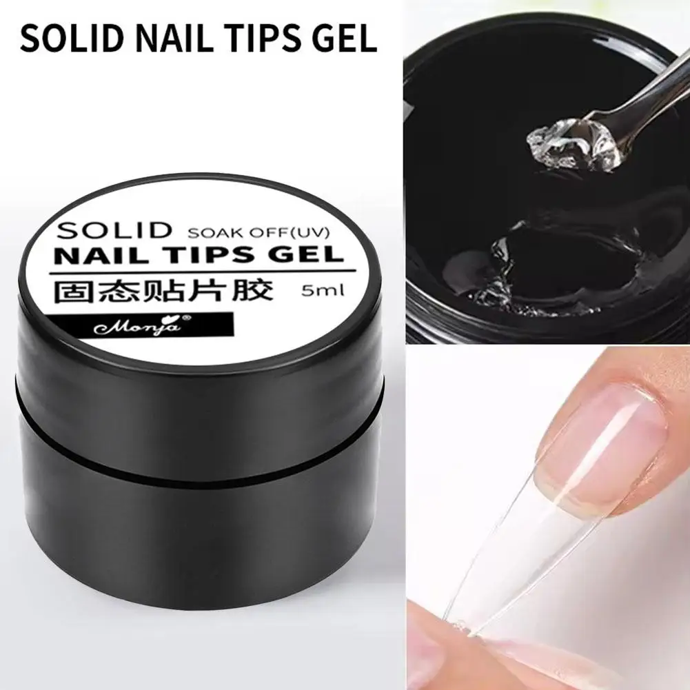 2024 New High-end Solid Patch Gel Wearable Nail Peelable Patch Gel Adhesive For Fake Nail Polishing Solid State Chip Adhesi P8X7 image 5