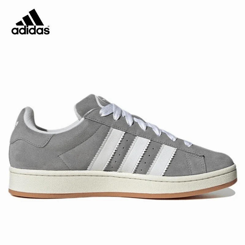 Adidas Originals CAMPUS 00s 00s Men's Women's Skateboarding Shoes Leather Comfortable Trend Non Slip Wear Resistant Light Gray