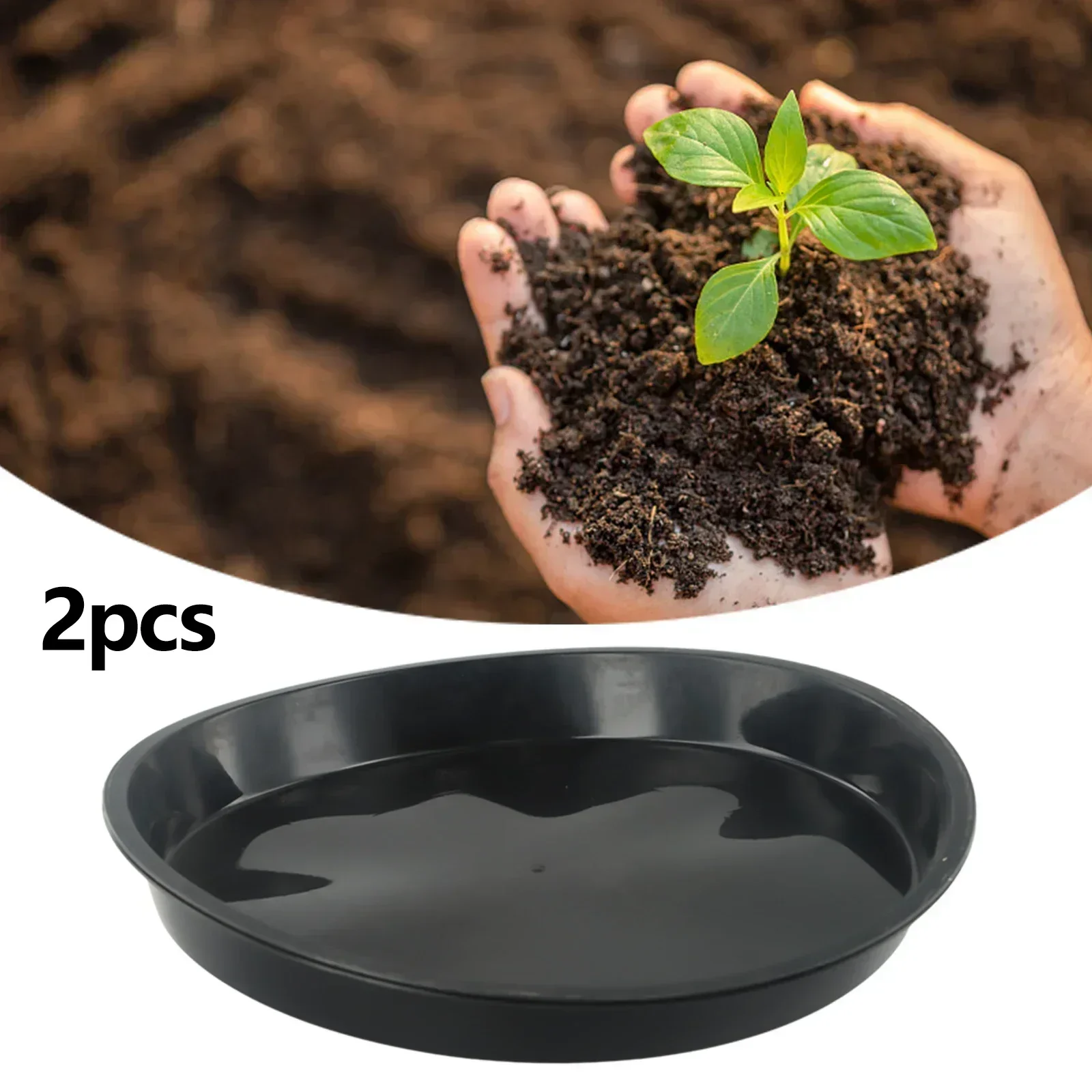 2pcs Plant Trays PP Round Succulent Plant Flower Pot Saucer Trays Supplies Decoration 4/6/7/8/10 Inch Garden Accessories
