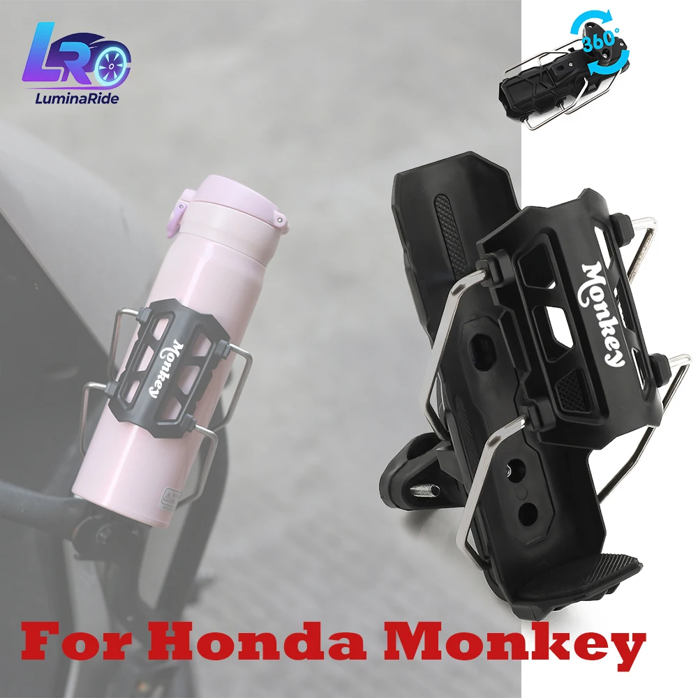

﻿For Honda Monkey Universal CNC Accessories Moto 360° Water Bottle Drink Cup Holder Beverage Monkey Z 125 Z125