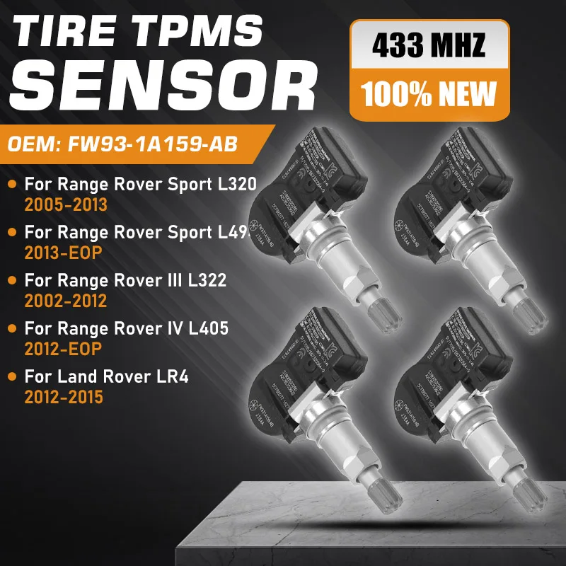 Car TPMS For Range Rover Sport L320 L494 2005-EOP Tire Pressure Sensor Range Rover L322 L405 2002-EOP Land Rover LR4 2012-2015