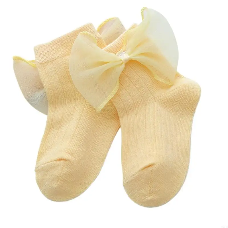 23GD Baby Socks NonSlip Ankle Socks Breathable Lace Bowknot Socks Infant Soft Socks for Spring Indoor Activity Ankle Socks