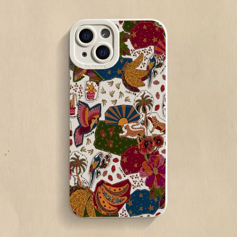 

Floral Leopard Eyes Phone Case For iPhone 11 12 13 14 15 16 Pro Max 7 8 Plus 16E XR X XS SE 2020 Shockproof Silicone Soft Cover