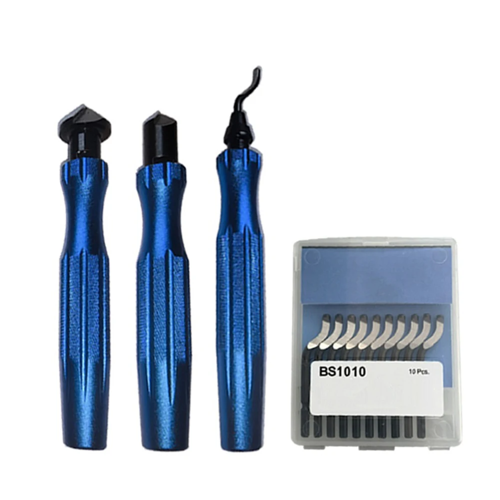 

Efficient Deburring Tool Handle RB1800 Manual Burr Remover Kit with Quick Blade Replacement for Various Applications