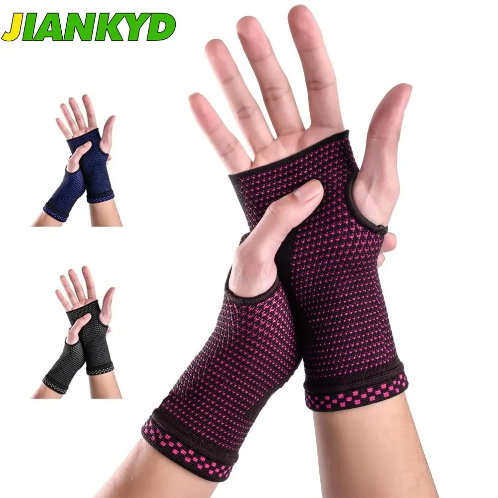 JIANKYD 1Pair Compression Gloves Carpal Tunnel for Women Men Hand Brace Wrist Support Sleeves Pain Relief