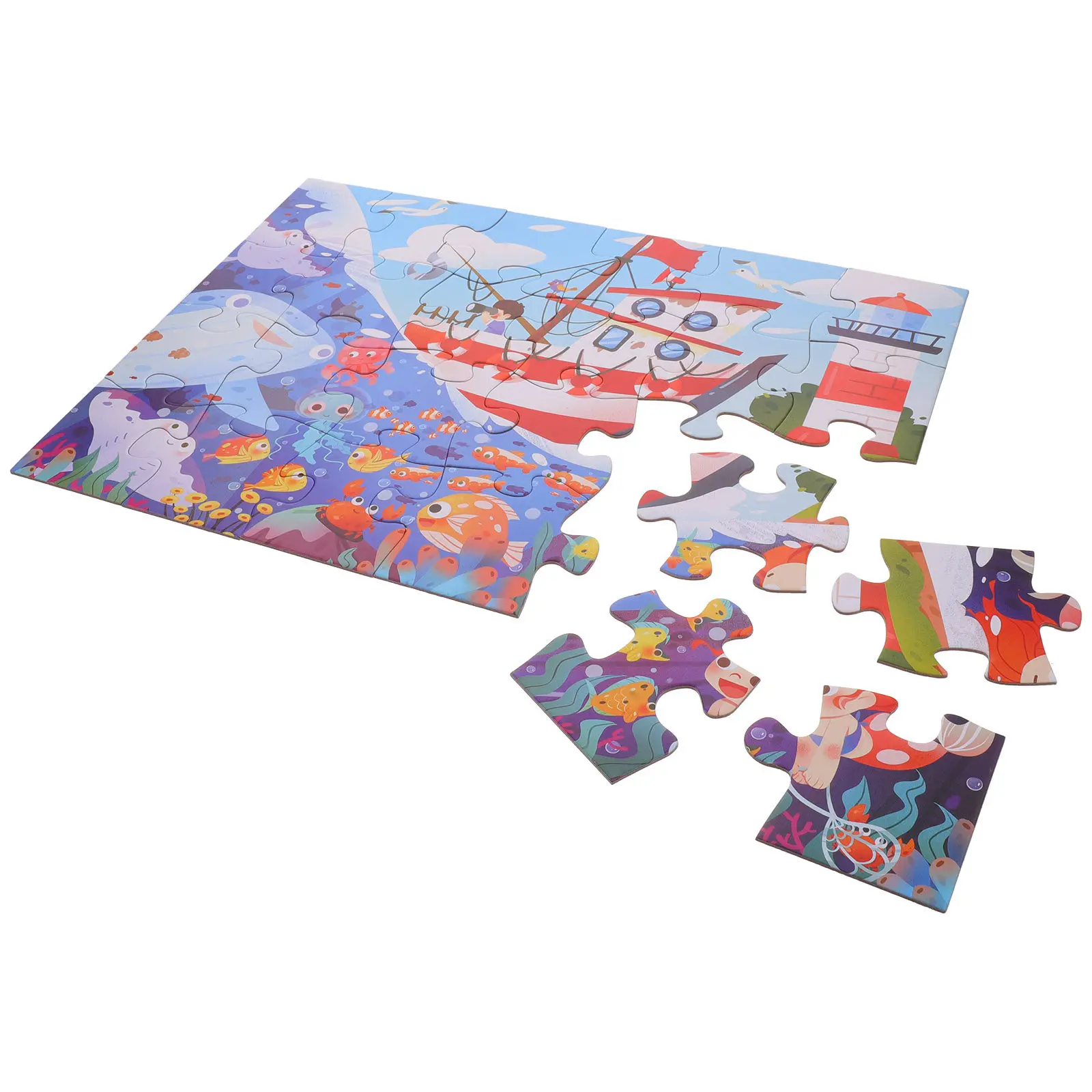 

Jigsaw Kids Paper Puzzles Children's Three-dimensional Board Funny Cartoon Kindergarten School Supplies