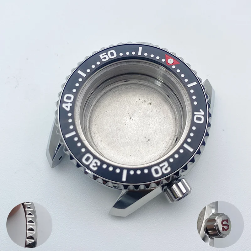 Mod SPB185 41mm Watch Case Fits NH35 NH36 7S 4R Movement Sapphire Glass Steel Insertion Ring SPB185 Fashion Watch Case