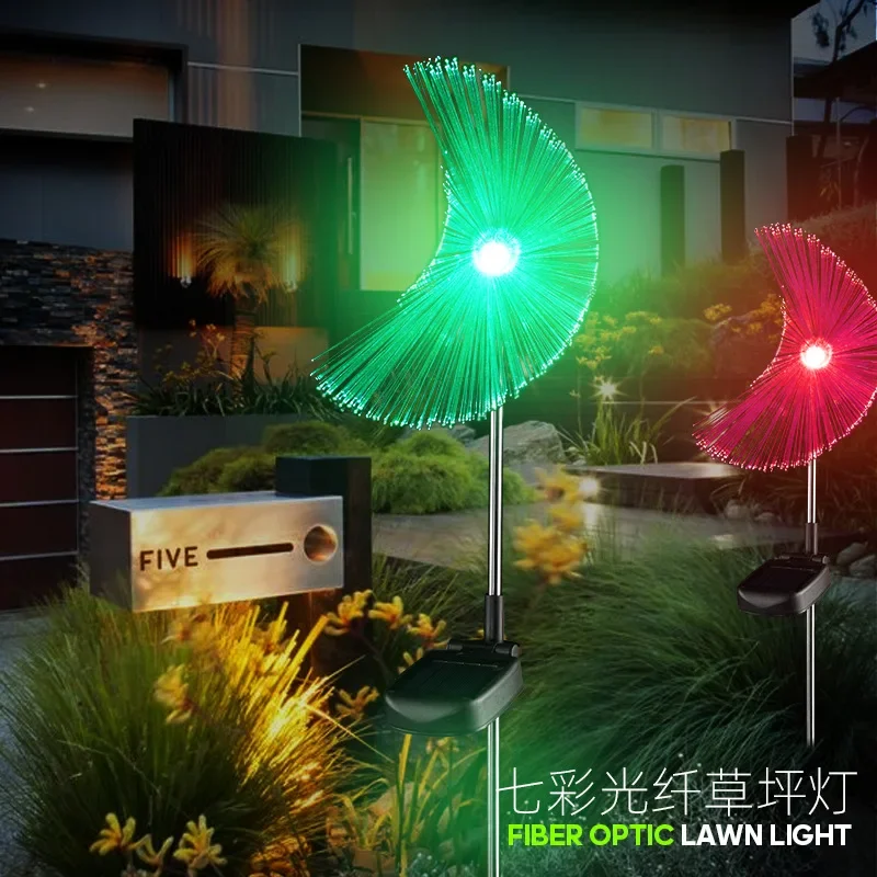 

Solar Butterfly Floor Lamp Community Garden Lamp Lawn Light Solar Fiber Optic Jellyfish Lamp Decorative Outdoor Landscape Lights