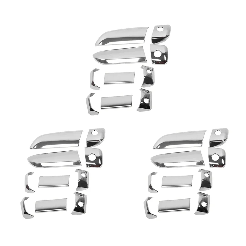 

A48P-30Pcs Car ABS Chrome Door Handle Bowl Insert Frame Overlay Panel For Toyota Hiace 2005-2015 Car Styling