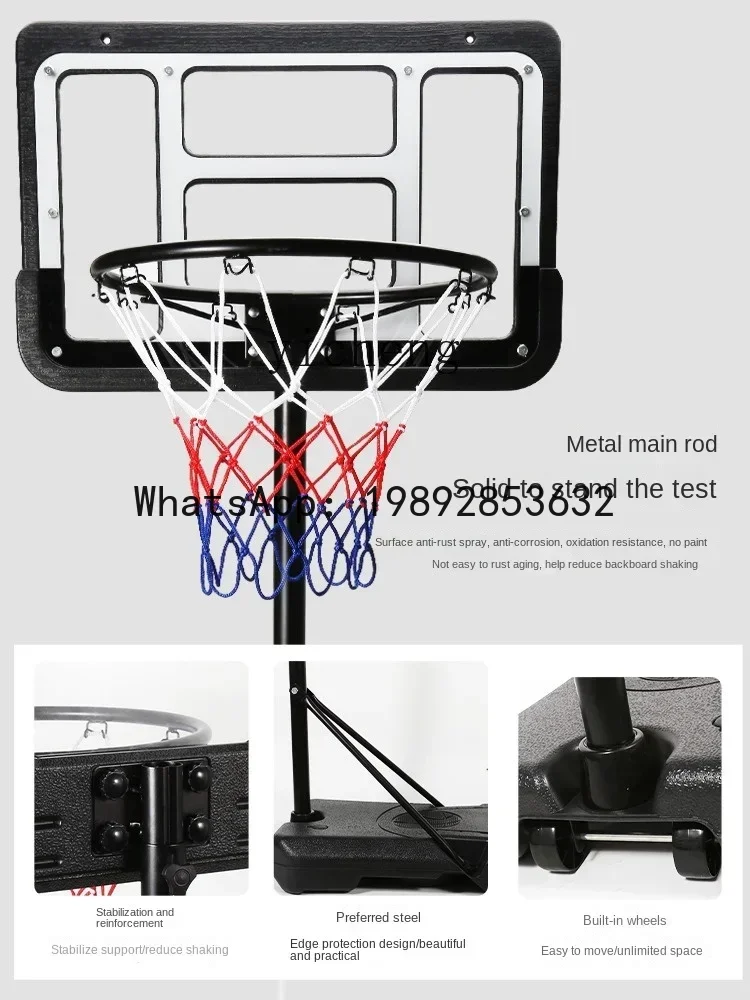 حامل كرة السلة لطلاب المدارس الابتدائية ABC، ألعاب سلة داخلية قابلة للتعديل للشباب #4