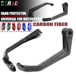 Universal 1 Pair Motorcycle Carbon Fiber Handlebar Guard Protector Brake Clutch Hand Protection Modified Parts Plain Gloss LOGO
