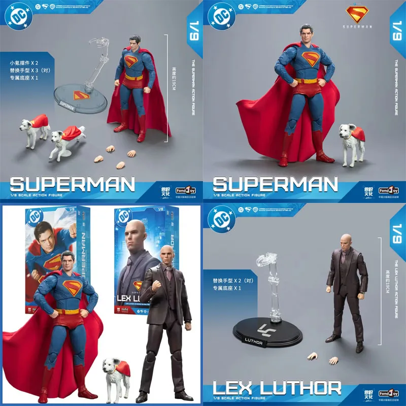 

100% Original Fondjoy Superman Action Figuredc 19cm Lex Luthor Justice League Superman Krypto Action Figures Superhero Toy