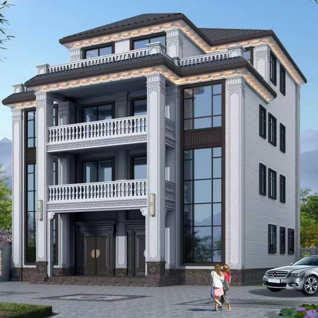High-End Modern Prefab Modular Galvanized Steel Frame Villa Easy Assembly Temporary Building for Hotel Use Living Room Outdoor