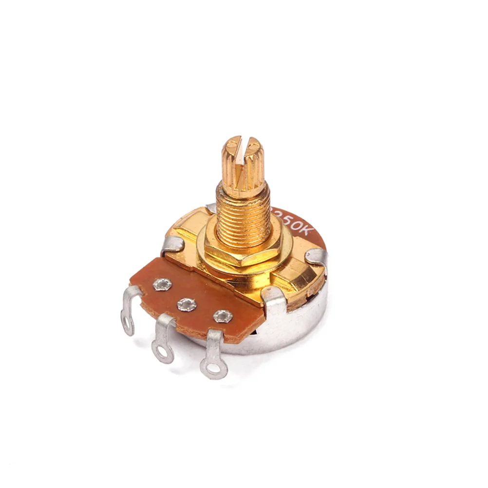 

Guitar Full Size B250k Long Knurled Split Shaft Potentiometers Volume Tone Control Parts Replacement Audio Potentiometers Guitar