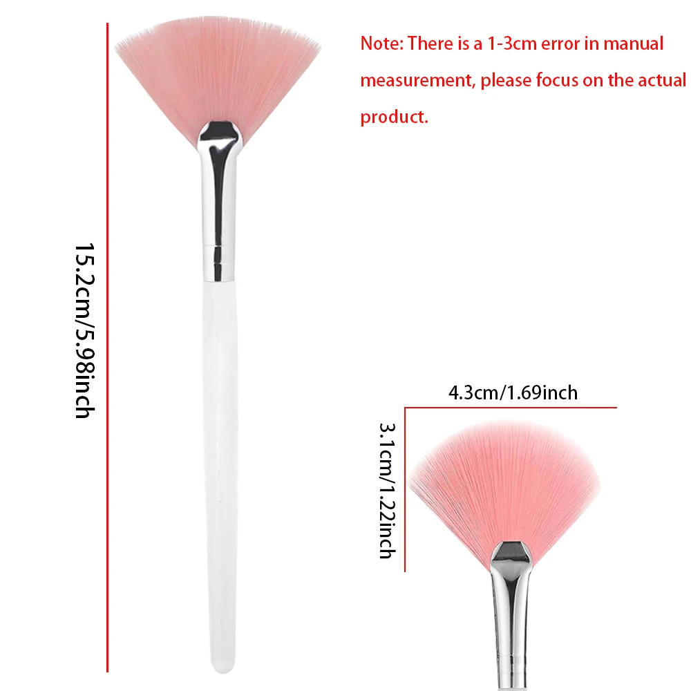15 piezas de cepillos de máscara de ventilador Facial, aplicador de cepillo de máscara suave, cepillos de máscara Facial de esteticista para mujeres y niñas, herramientas cosméticas