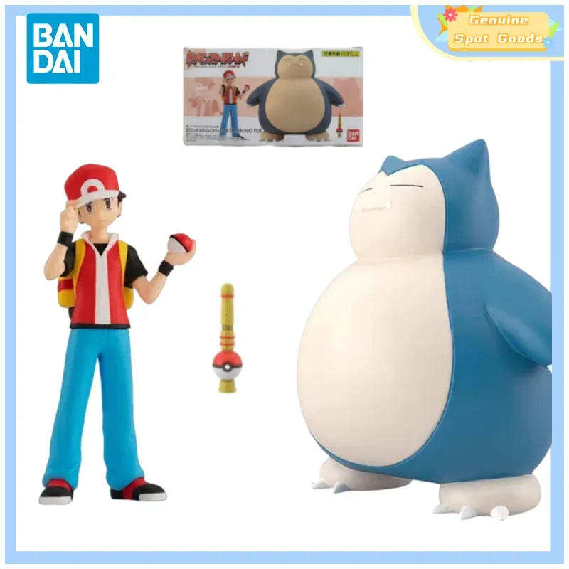 

Genuine Bandai POKEMON Scale World Kanto Region Ash Ketchum Snorlax Anime Action Figures Shokugan Model Figure Toys Gift for Kid