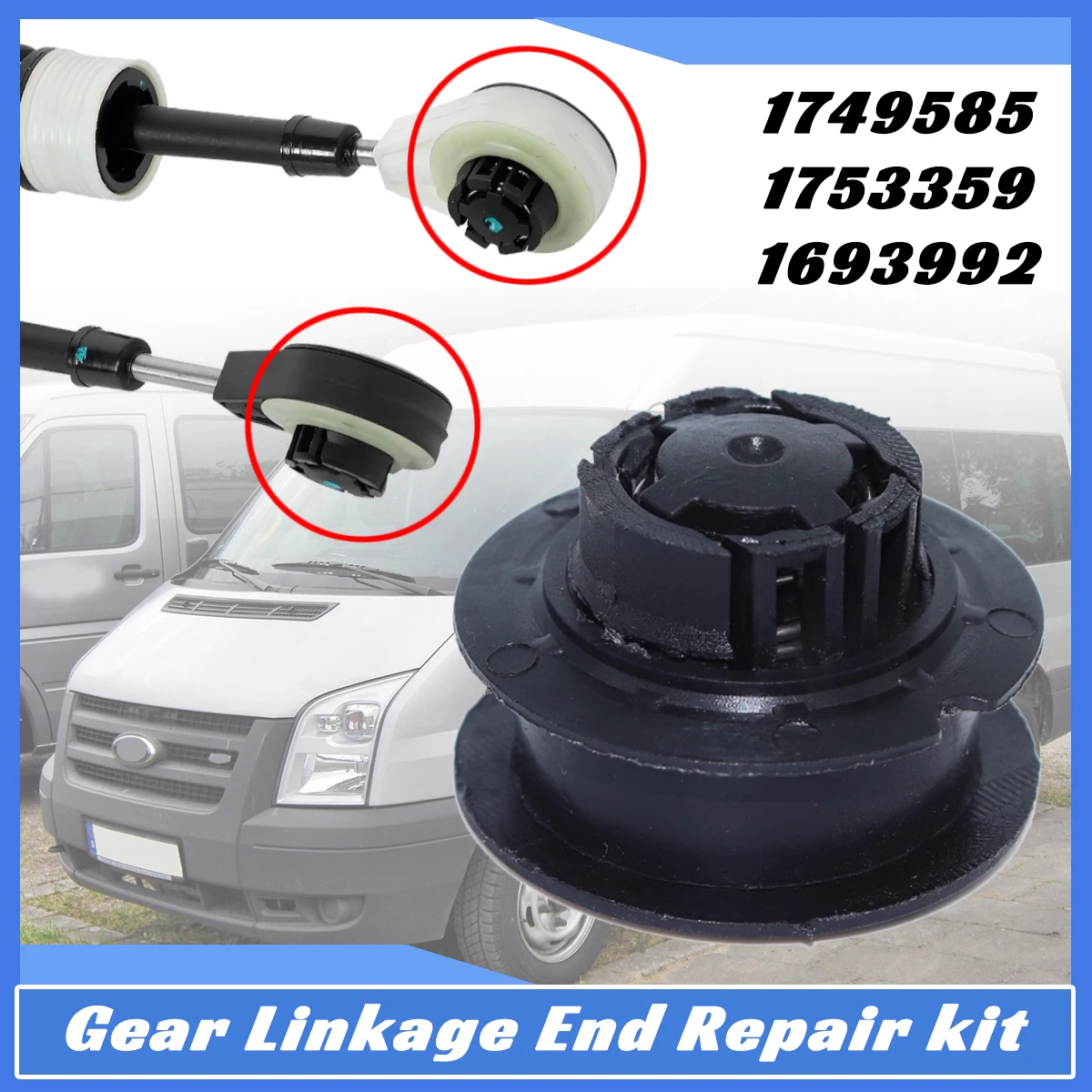 Gear Linkage End Repair Kit for Ford Transit MK7 2.2 2.4 TDCI 2006-2014 Shifter Lever Gearbox Change Control FWD RWD Bushing Car