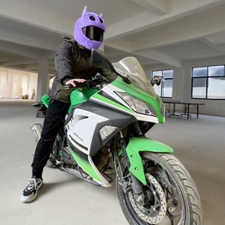 Motorcycle Full Helmet Cover Plush Headgear Devil Hoods Decoration Cute Cartoon Chinese Dragon Bunny Accessory Capacete Moto