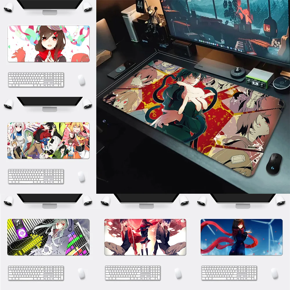 MaiYaCa Kagerou Project Girl Mousepad Printing Computer Gamers Locking Edge Non-slip Mouse Pad XXL90x40cm Keyboard PC Desk Pad