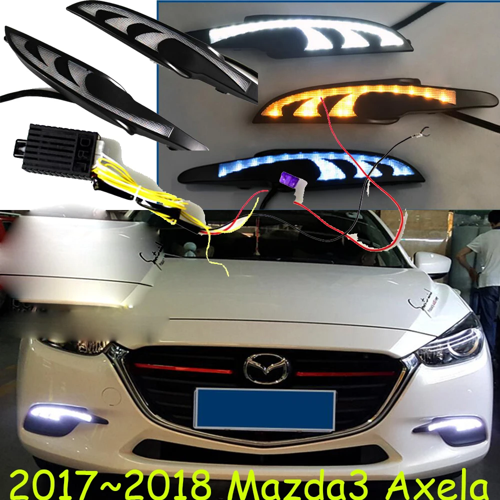 

LED,2017~2018y car bumper headlamp for mazda3 Axela daytime Light LED DRL headlight for mazda 3 Axela fog light,Axela headlight