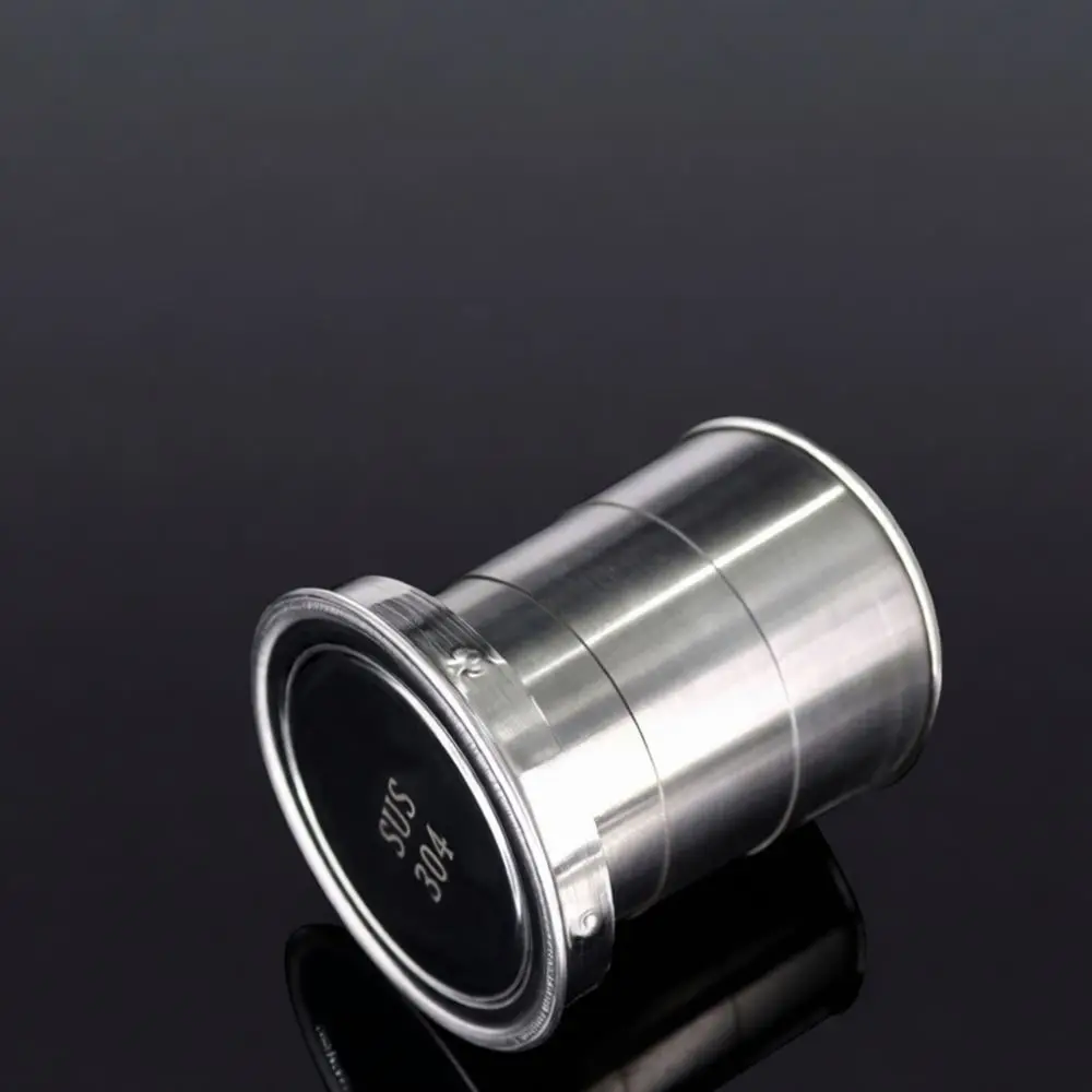 Portable Stainless Steel Collapsible Mug Telescopic Travel Cup Outdoor Camping Hiking Water Drinking Vessel Tool