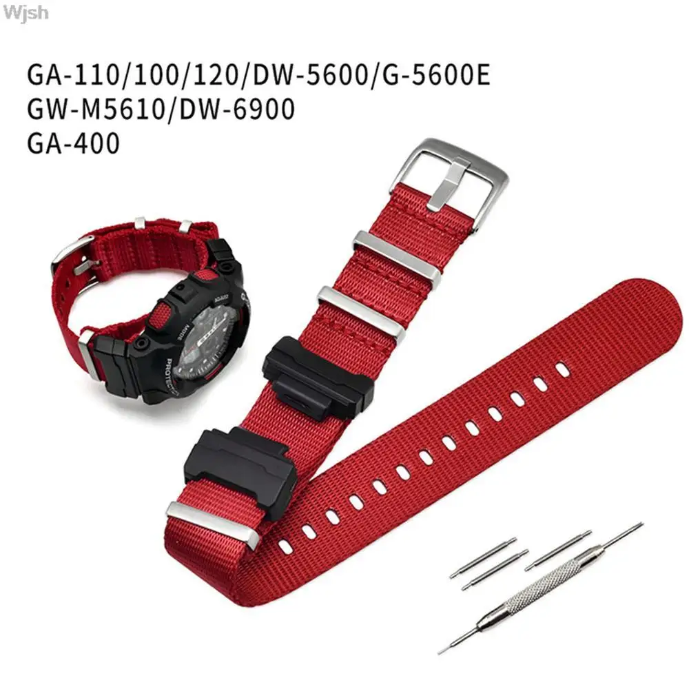 Nylon Replacement Watchband for Casio G-Shock GA-110/100/120/150/200/400 GD-100/110/120 DW-5600 GW-6900 Bracelet Strap Band