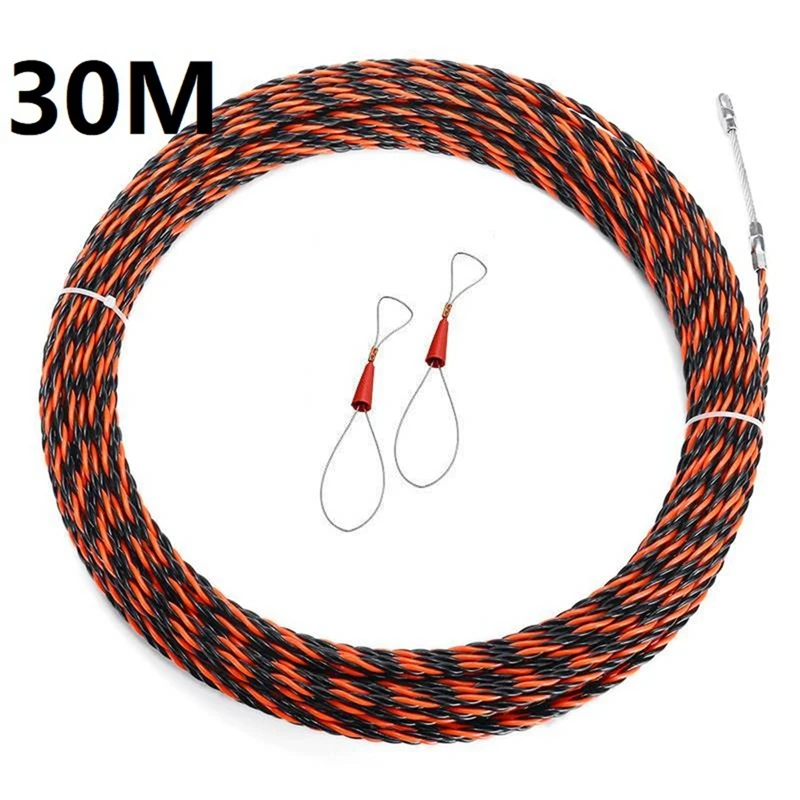 

Electrical Threader Lead Tool 30M Cable Wire Guide 3-Strand Wall Threader Cable Stringer With 2 Fasteners. Durable Easy To Use