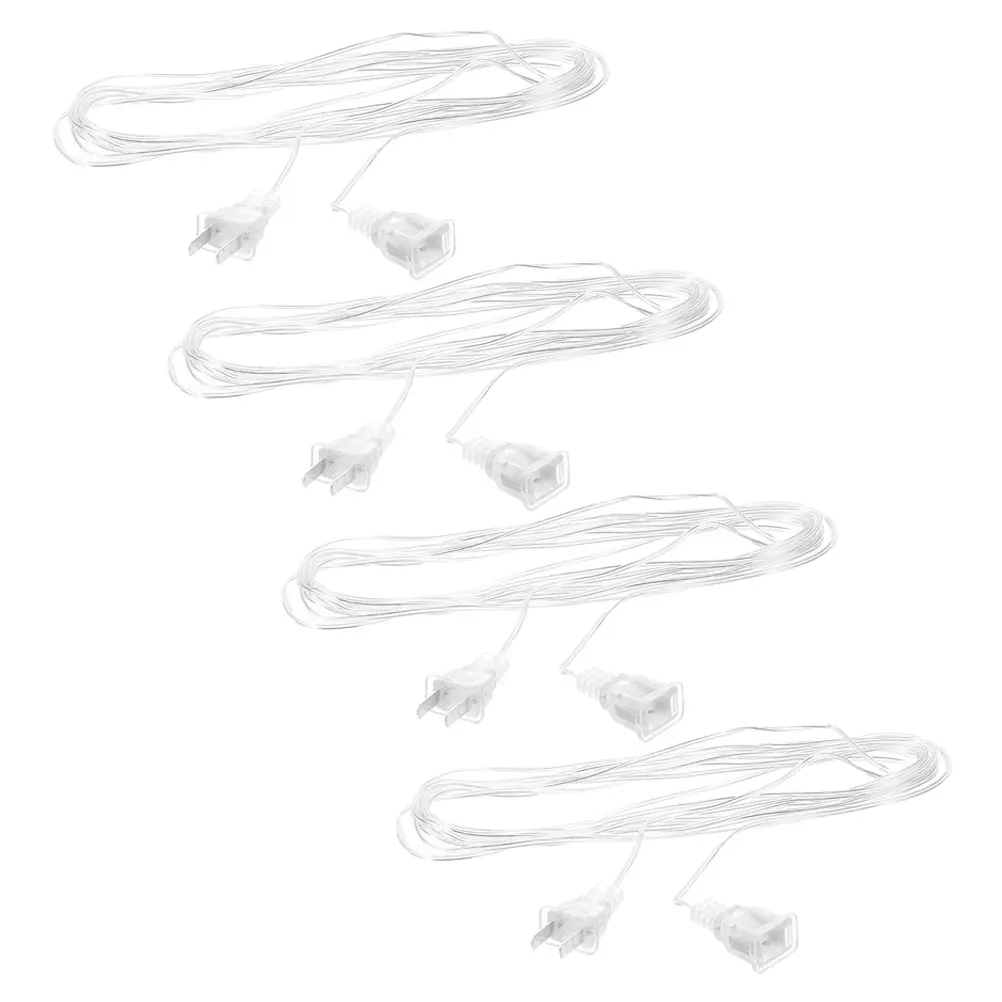 

4Pcs Clear LED Curtain Light Extension Cord 5m String Lights Extension Cable Indoor Lamp Wire Party Layout Prop Cn Plug