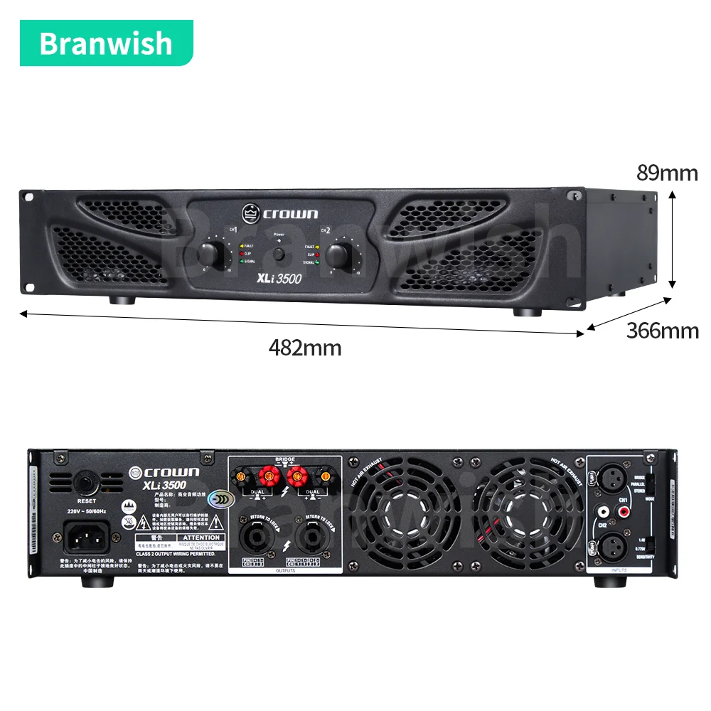 Power Amplifier Professional Audio DJ Equipment XLi 3500 For Line Array Speakers Subwoofer Speakers Stage KTV Wedding Home Use