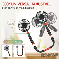 4000mA Hands-free Neck Band Hands-Free Hanging USB Rechargeable Dual Fan Mini Air Cooler Summer Portable Sarmocare