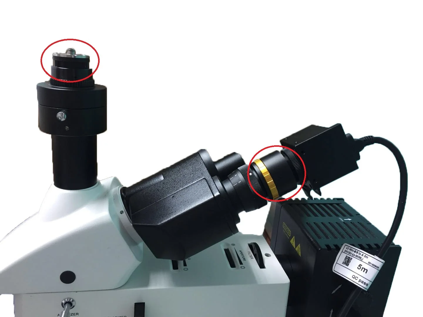 

Spectral Accessories for Trinocular Microscope Fiber Adapter CCD Interface