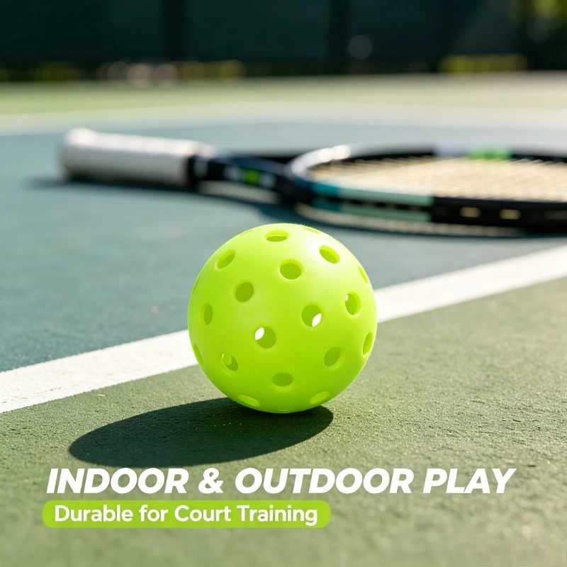 Paquete de 12 Pelotas de Pickleball de 74 mm, Duraderas, con 40 Orificios, 26 g, para Exteriores, para Competición