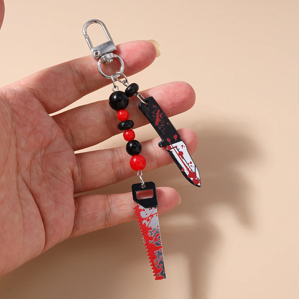 Aihua Harz Imitation Sägebesser Axt Schlüsselanhänger Frauen Mädchen Schlüsselanhänger Anhänger für Handtasche Dekor DIY Halloween Schlüsselanhänger Schmuck Geschenk – Detail 3