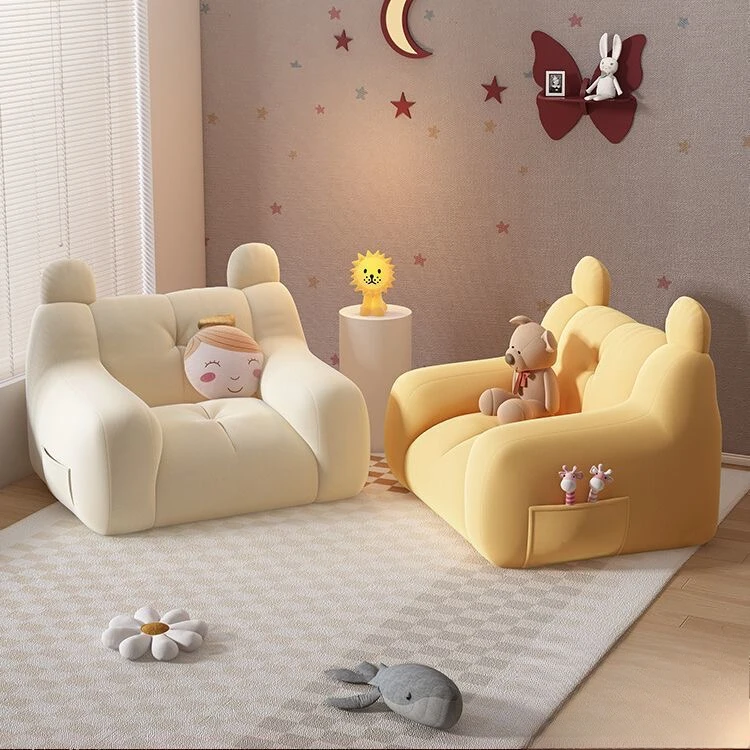 Children's 2 in 1 Flip Open Foam Sofa Children's Sofa Bed Removable Washable Microsuede Sofa Cover With Vacuum Packing