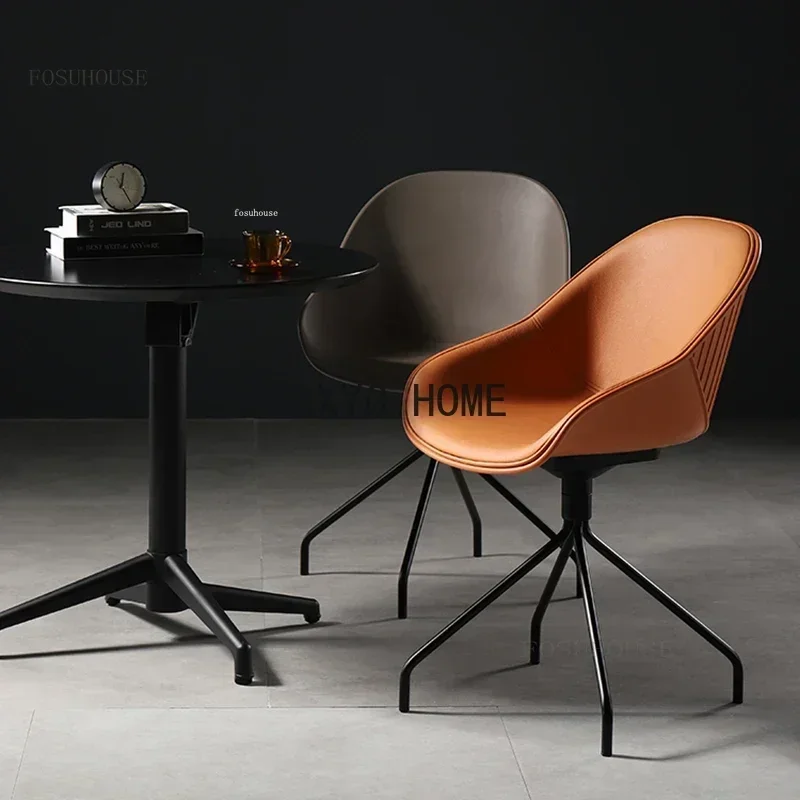 หรูหรา Minimalist Office เก้าอี้ Nordic เก้าอี้คอมพิวเตอร์โมเดิร์นเฟอร์นิเจอร์สํานักงาน Creative Home Study หมุนพนักพิงเก้าอี้