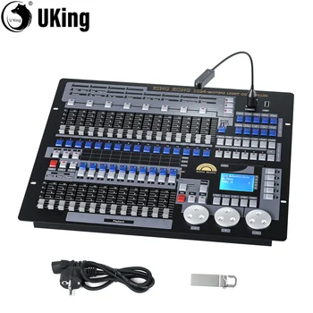 U'King 1024 Controller DMX Attrezzatura per DJ Console Dmx 512 Controller di illuminazione scenica di grandi dimensioni nero per concerti dal vivo KTV DJ Club