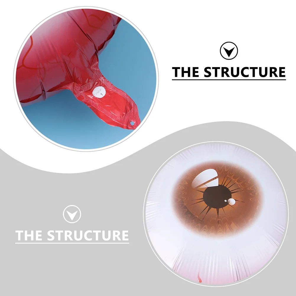 

20pcs 20In Red Eyeball Shape Balloons Halloween Party Decor Balloon Set Creepy Party Supplies Decorative Balloons For Spooky