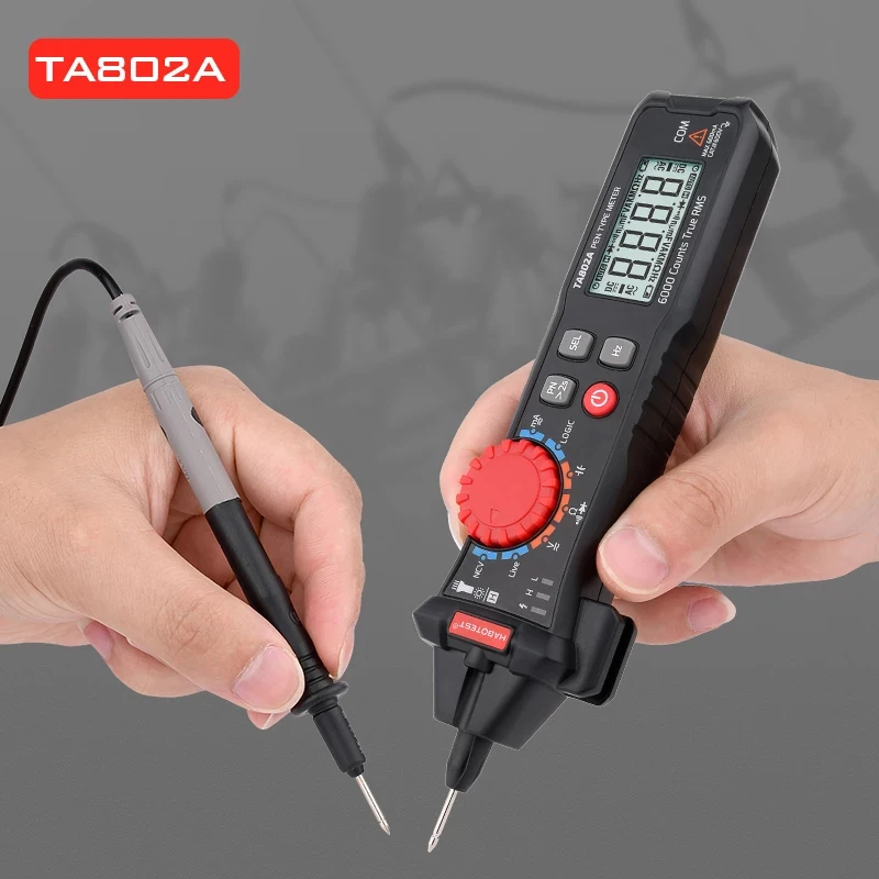 

Multimeter Digital Pen Type AC DC Voltage Ohm HZ Capacitor Tester Smart Auto Range TRMS Multimetro NCV Car Amp Tools