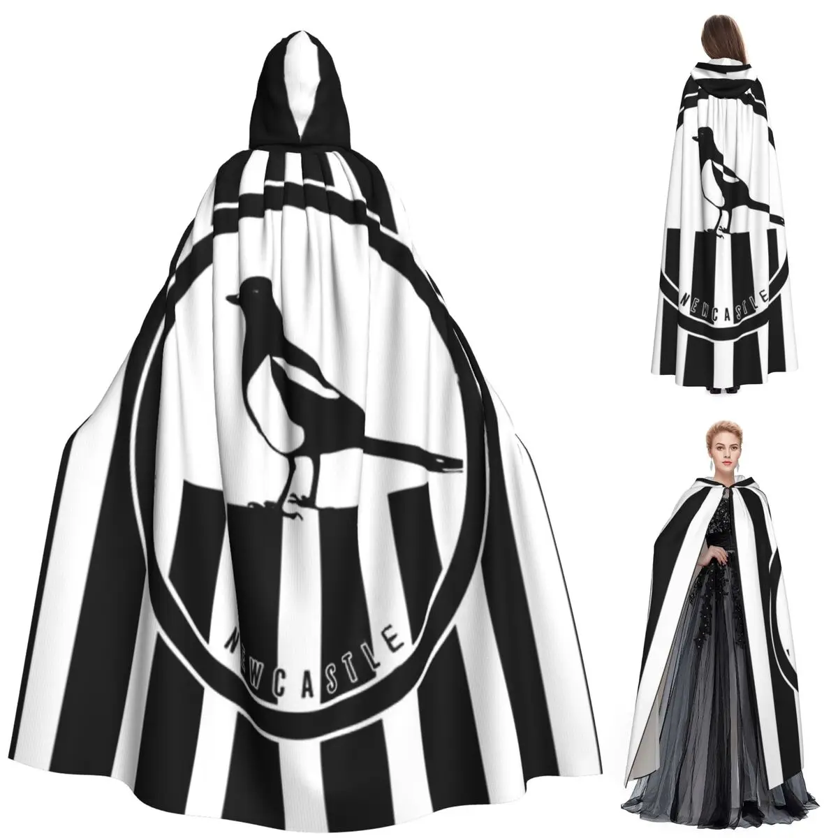 

Новый длинный плащ-накидка с капюшоном «Вороны» (Magpies) в стиле средневековой ведьмы, костюм для косплея, на Хэллоуин, для взрослых, унисекс
