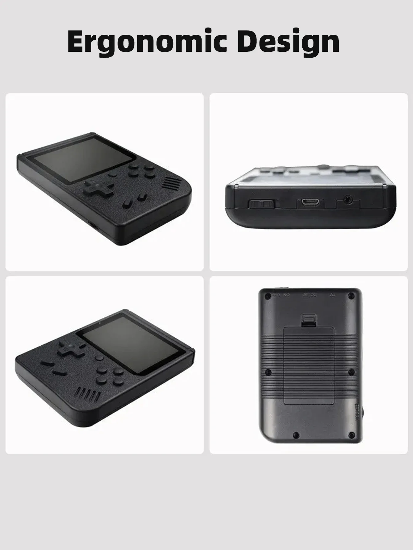 Built-in 400 Two-Player Game Console Portable Pocket Case Mini Retro Handheld Game Console 3 Inch LCD Game Player Christmas Gift