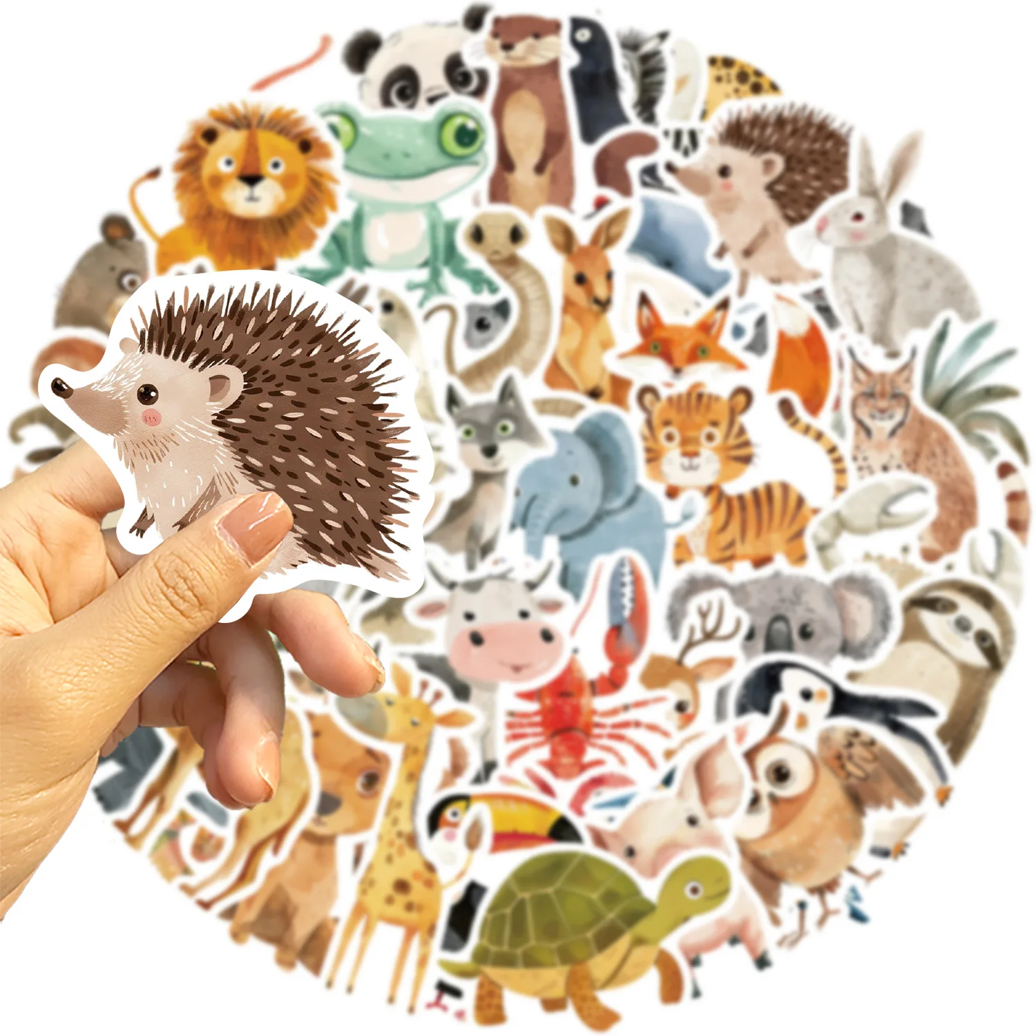 50Pcs Cute Childrens Book Paintings Animals Stickers Aesthetic Decal Luggage Skateboard Cute Graffiti Girl Boy Sticker Toys