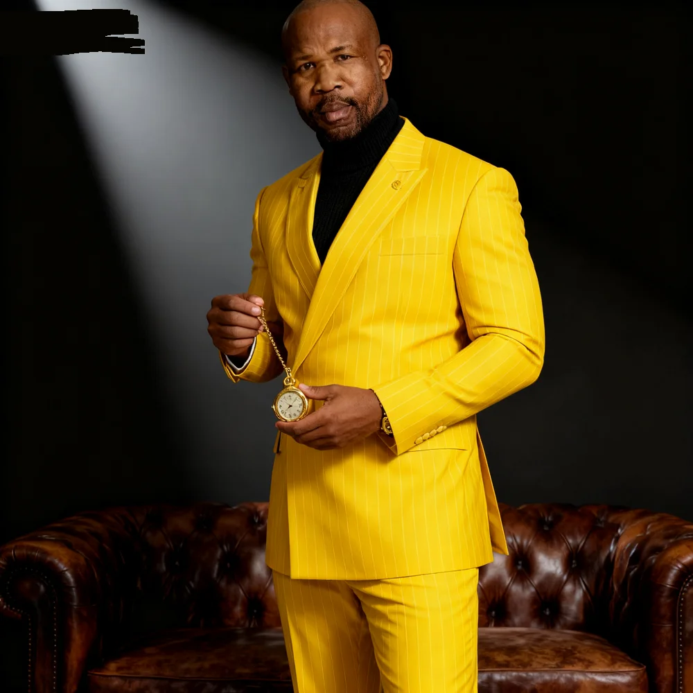 

Men's Pink Striped Blazer Suit Elegant Thin Formal Business Social Clothes Wedding Ternos Homens Conjunto De Blazer Listrado