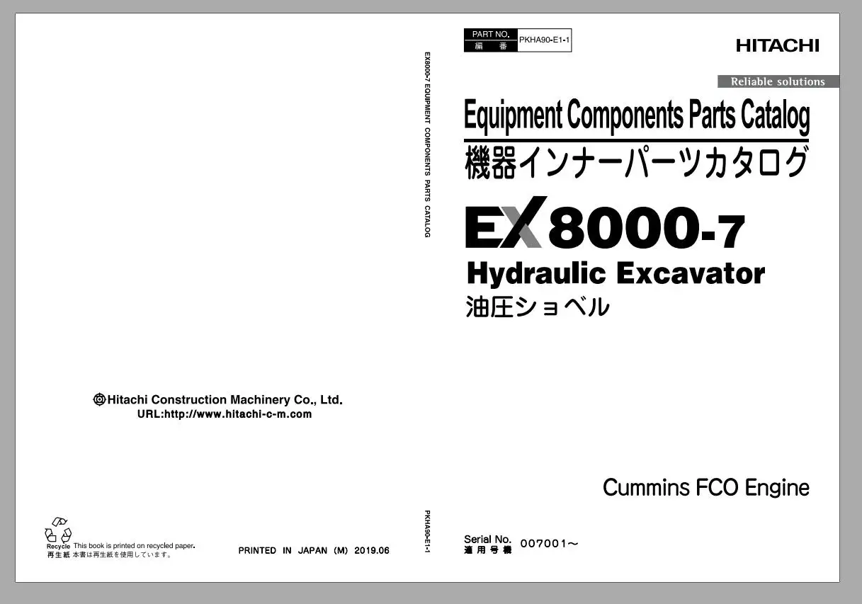 

Hitachi Mining Excavator EX 2022 2.99 GB PDF Parts Catalog, Engine Parts Catalog DVD