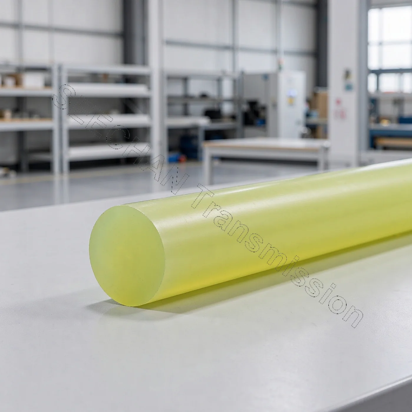 Solid PU Polyurethane Round Rod 500mm Long 85A Hardness Light Green Translucent Plastic Bar 10-60mm Dia